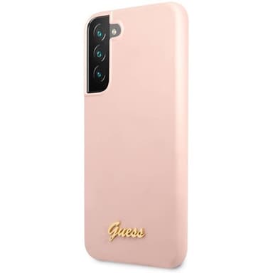 Guess silicone script metal logo Samsung Galaxy S23 - Rosa