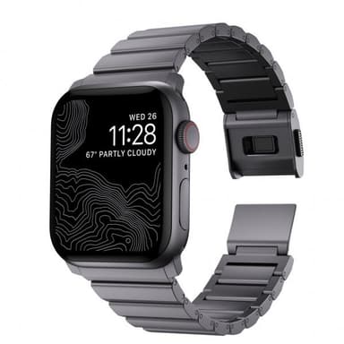 NOMAD Apple Watch 42/44/45mm/Apple Watch Ultra Armband Aluminum Band Space Gray