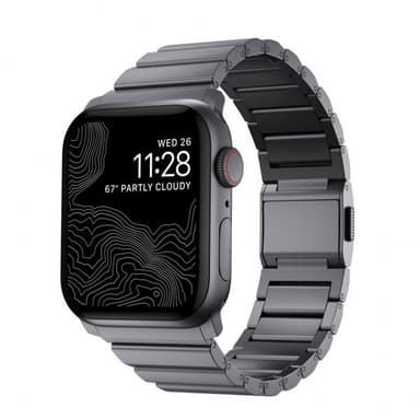 NOMAD Apple Watch 42/44/45mm/Apple Watch Ultra Armband Aluminum Band Space Gray