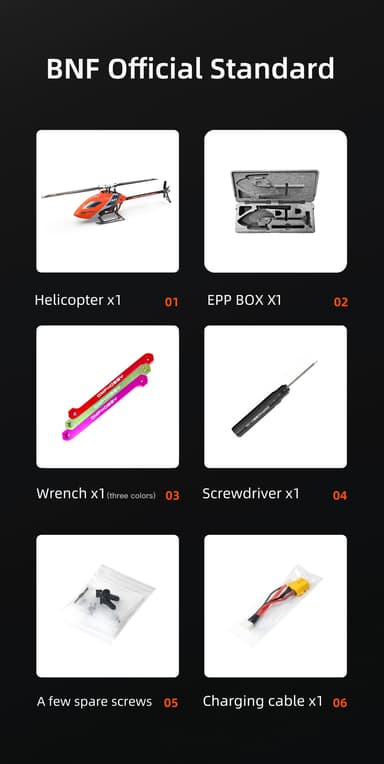OMP Hobby M1 Evo BNF Helikopter - Orange