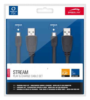 SpeedLink Play & Charge Laddningskablar till PS4