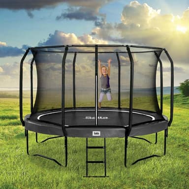 Salta Trampolines First Class Ø366 cm, Svart Inkl. Stege, Studsmatta