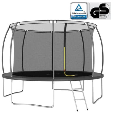 vidaXL Studsmatta rund 366x80 cm 150 kg