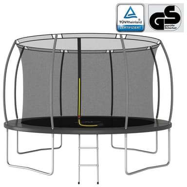 vidaXL Studsmatta rund 366x80 cm 150 kg