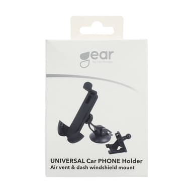 GEAR Mobilhållare Monteras på Fläktgaller/Vindruta/Instrumentbräda