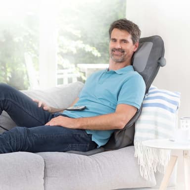 vidaXL Massagesits shiatsu/lufttrycksmassage MC 825 Plus grå