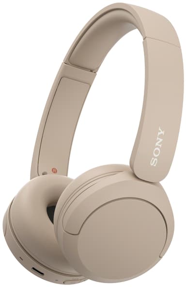 Sony WH-CH520 trådlösa on-ear hörlurar (beige)