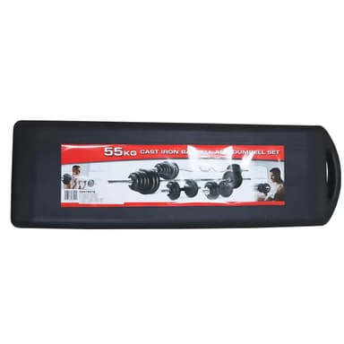 Slazenger Skivstångsset med Curlbar - 55 kg