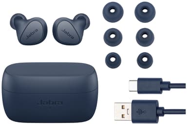 Jabra Elite 4 true wireless in ear-hörlurar (marinblå)