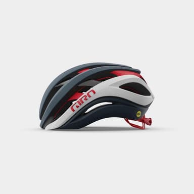 GIRO Aether Spherical MIPS Matte Portaro Grey/White/Red, Cykelhjälm Grå S