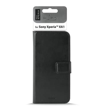 Puro Sony Xperia XA1, Plånboksfodral Milano, Svart