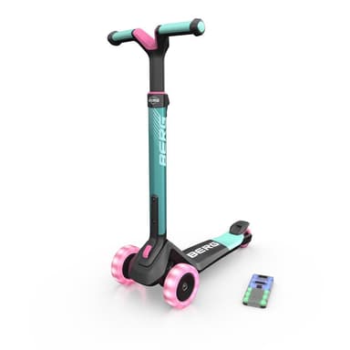 BERG Nexo Fällbar sparkcykel med LED-ljus på däcket - Mintgrön