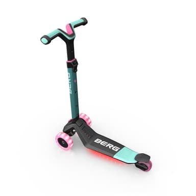 BERG Nexo Fällbar sparkcykel med LED-ljus på däcket - Mintgrön