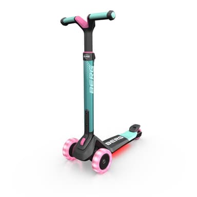 BERG Nexo Fällbar sparkcykel med LED-ljus på däcket - Mintgrön