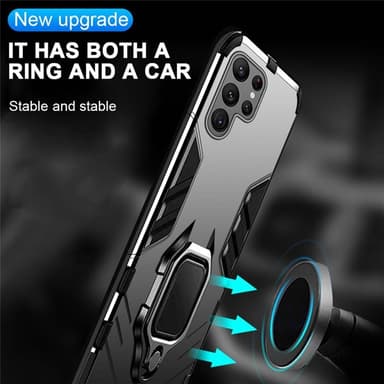 Hybrid Ring Case Samsung Galaxy S23 Ultra - Svart