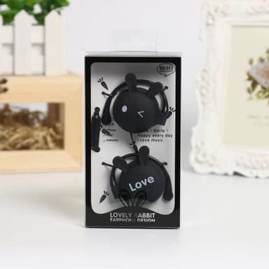 Rabbit Earbuds 3.5mm Over Ear hörlurar - Svart