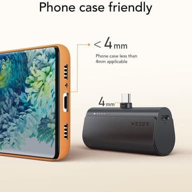 VEGER PD 20W 5000mAh bärbar telefonladdare USB-C Powerbank