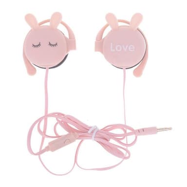 Rabbit Earbuds 3.5mm Over Ear hörlurar - Rosa