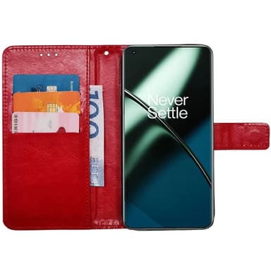 Mobilplånbok 3-kort OnePlus 11 - Röd
