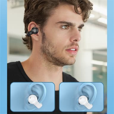 Ear-free / Bone conduction hörlurar Bluetooth 5.2 Vit