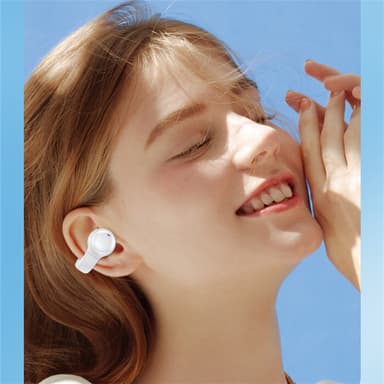 Ear-free / Bone conduction hörlurar Bluetooth 5.2 Vit