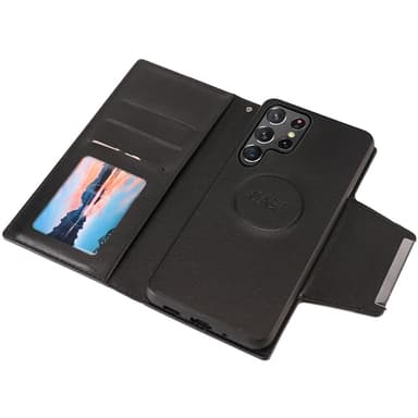 SKALO Samsung S23 Ultra DOLIZMA 2 i 1 Magnet Plånboksfodral - Svart