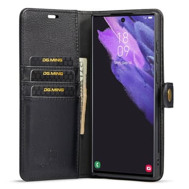 DG MING Samsung S23 Ultra 2-i-1 Magnet Plånboksfodral - Svart