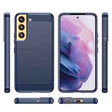 SKALO Samsung S23 Plus Armor Carbon Stöttåligt TPU-skal - Blå