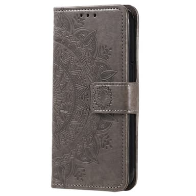 SKALO Samsung S23 Plus Mandala Plånboksfodral - Grå