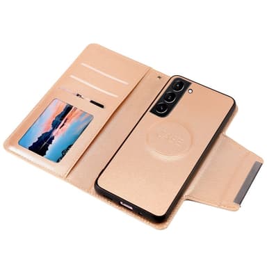 SKALO Samsung S23 Plus DOLIZMA 2 i 1 Magnet Plånboksfodral - Guld