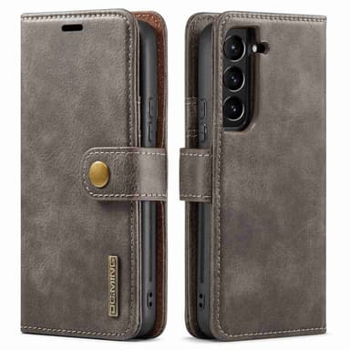 DG MING Samsung S23 2-i-1 Magnet Plånboksfodral - Grå