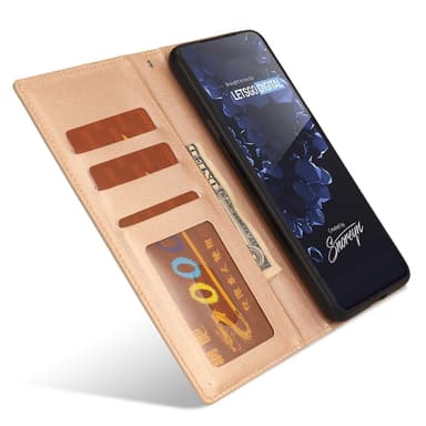 SKALO Samsung S23 Plus DOLIZMA 2 i 1 Magnet Plånboksfodral - Guld