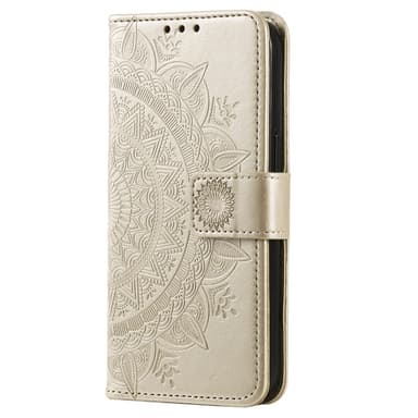 SKALO Samsung S23 Plus Mandala Plånboksfodral - Guld