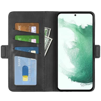 SKALO Samsung S23 Plus Premium Plånboksfodral - Svart