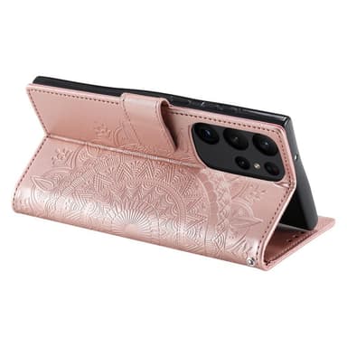SKALO Samsung S23 Ultra Mandala Plånboksfodral - Roséguld