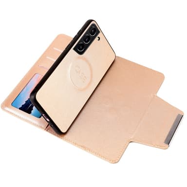SKALO Samsung S23 Plus DOLIZMA 2 i 1 Magnet Plånboksfodral - Guld