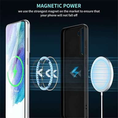 SKALO Samsung S23 Ultratunn TPU-Skal Magnetring - Svart