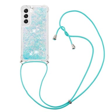 SKALO Samsung S23 Kvicksand Glitter Mobilhalsband - Turkos