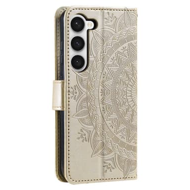 SKALO Samsung S23 Plus Mandala Plånboksfodral - Guld