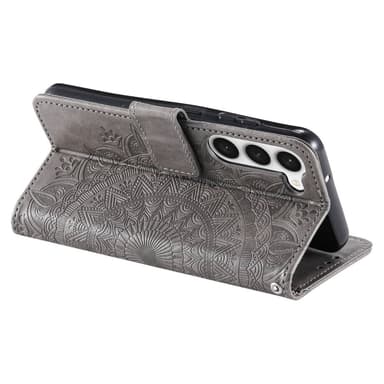 SKALO Samsung S23 Plus Mandala Plånboksfodral - Grå