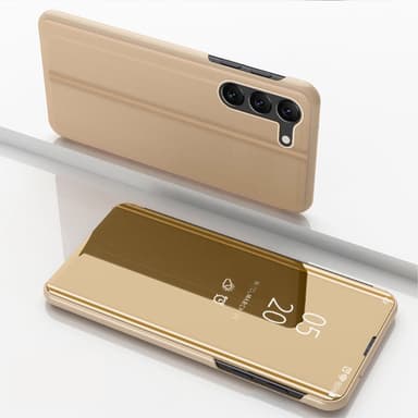 SKALO Samsung S23 Clear View Spegel fodral - Guld