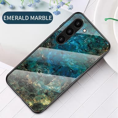 SKALO Samsung S23 Marmor Härdat Glas TPU-skal - Motiv 1