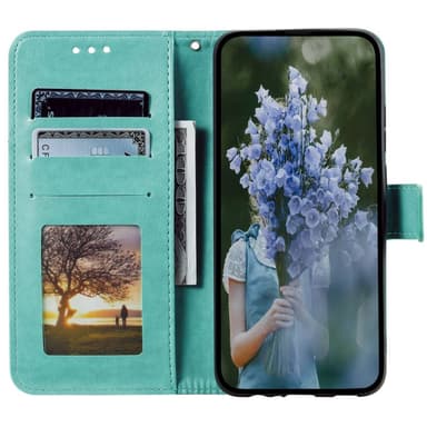SKALO Samsung S23 Plus Mandala Plånboksfodral - Turkos