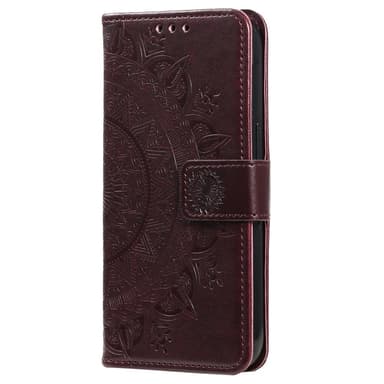 SKALO Samsung S23 Plus Mandala Plånboksfodral - Brun