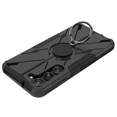 SKALO Samsung S23 Armor Hybrid Metallring skal - Svart