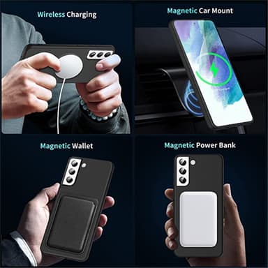 SKALO Samsung S23 Ultratunn TPU-Skal Magnetring - Svart