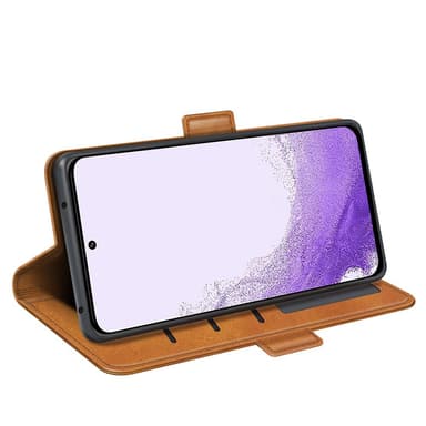 SKALO Samsung S23 Premium Plånboksfodral - Ljusbrun
