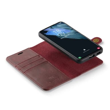DG MING Samsung S23 2-i-1 Magnet Plånboksfodral - Röd