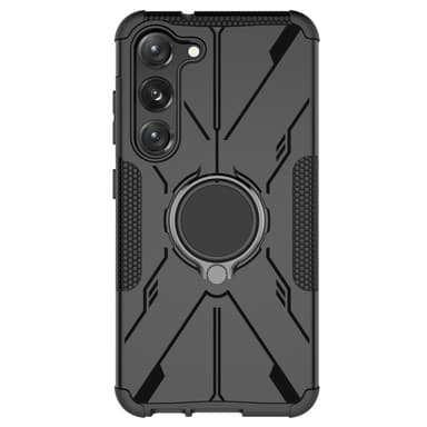 SKALO Samsung S23 Armor Hybrid Metallring skal - Svart