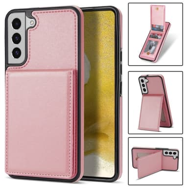 SKALO Samsung S23 PU Läder Skal med Plånbok - Roséguld